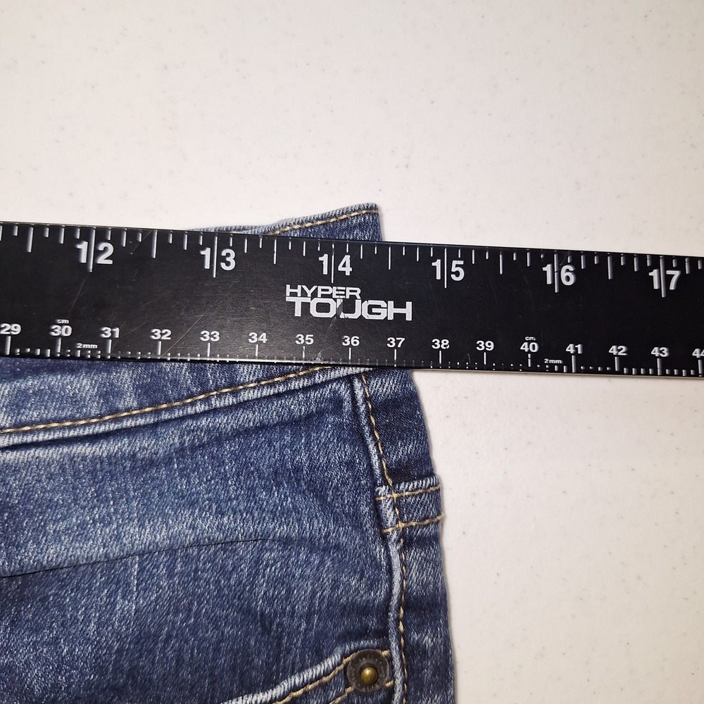 Y2K Denim Jeans Minimalist Denim True Craft 16 Tapered Jeans Dark Wash Blue - Picture 7 of 14
